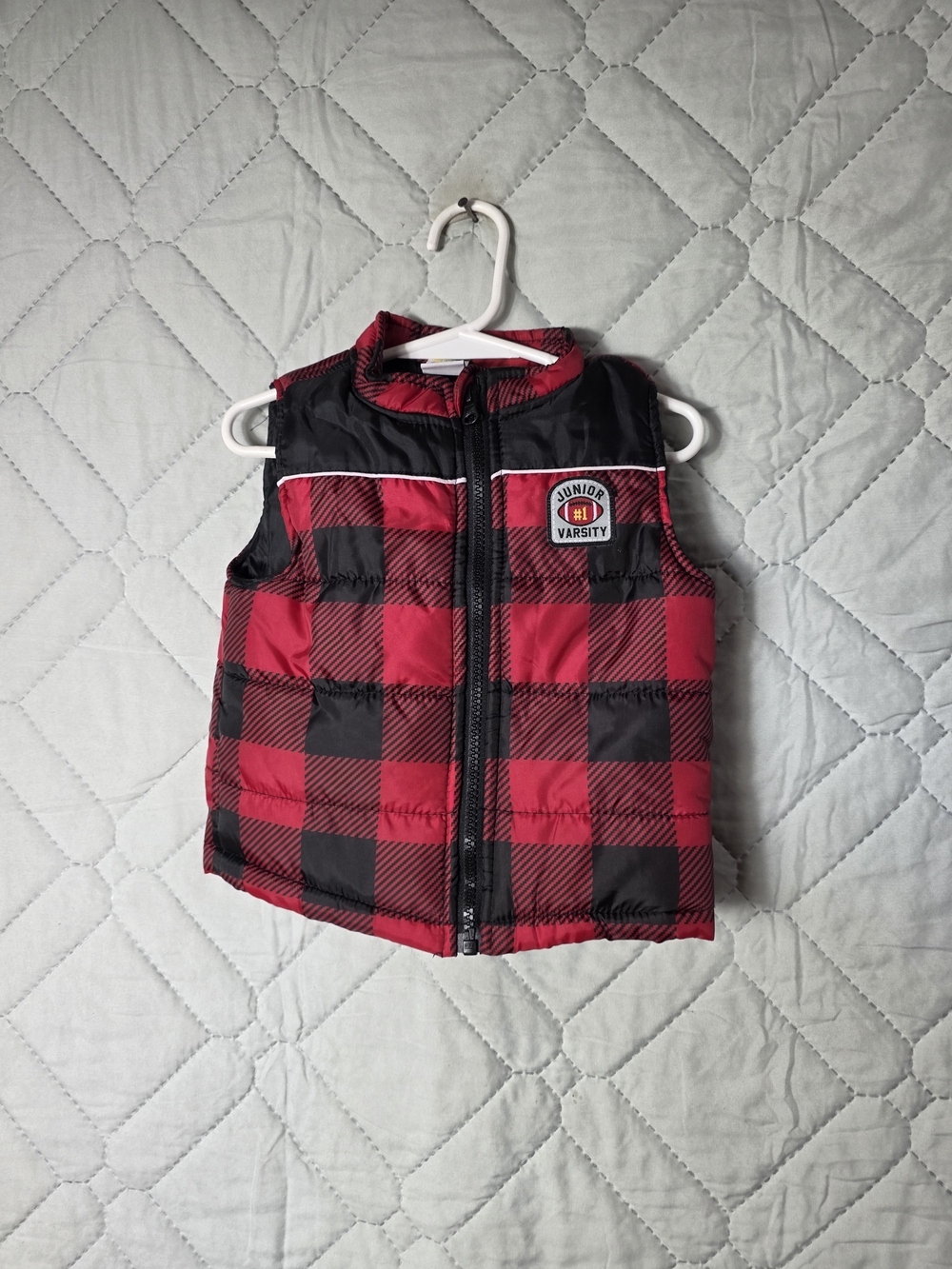 Healthtex Baby 24 Month Buffalo Plaid Puff Vest Red Black Little Explorer Zipper